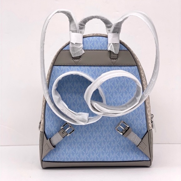 MICHAEL KORS Rhea Medium Color-Block Signature Logo Backpack - Picture 13 of 16